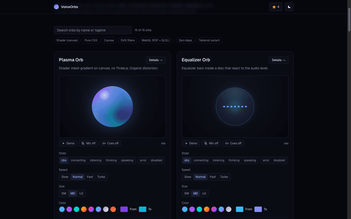 VoiceOrbs preview